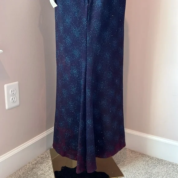 Y2K Scott McClintock halter neck sparkly evening gown Vintage 10P (modern 4-6) - Picture 9 of 16